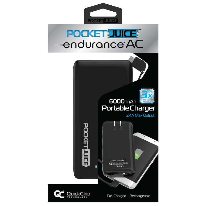 PocketJuice Endurance AC 6,000 mAh Portable Charger