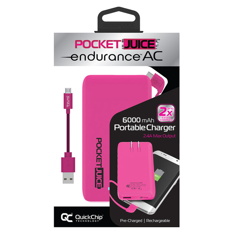 PocketJuice Endurance Slim 6,000 mAh Portable Charger (Black)