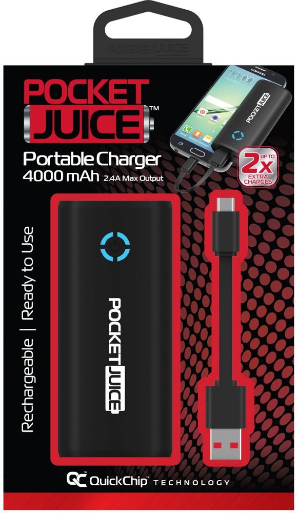 PocketJuice Solo 4,000 mAh Portable Charger