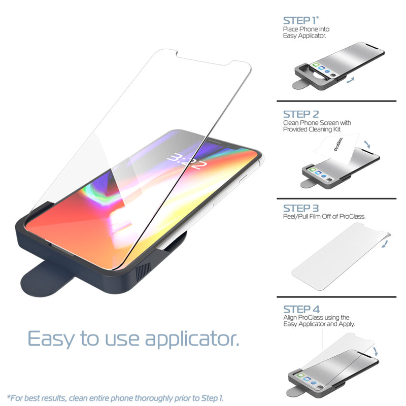 ProGlass for iPhone X/XS – Premium High Definition Tempered Glass Screen Protector with Application & Cleaning Kit